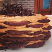 Chocotorta con galletitas caseras