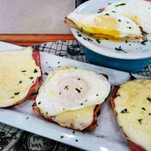 Croque madame y monsieur al cuadrado