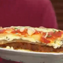 Lasagna al plato y lasagna en taza