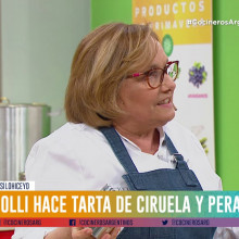 Tarta de peras y ciruelas