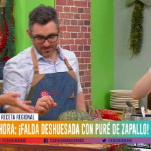 Falda deshuesada con puré de zapallo