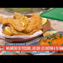 MILANESA DE PESCADO CON PURÉ DE NARANJA