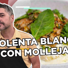MOLLEJAS DE CABRITO CON POLENTA BLANCA