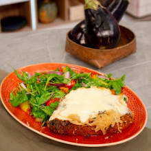 MILANESA DE BERENJENA AHUMADA A LA FUGAZETTA