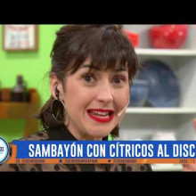 Sambayón con cítricos al disco