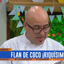 Flan de coco y  postre de avena